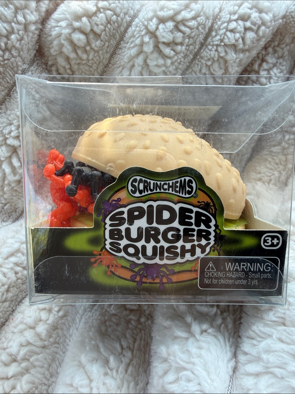 Scrunchems  Spider Burger Squishy Toy - Beige and Red